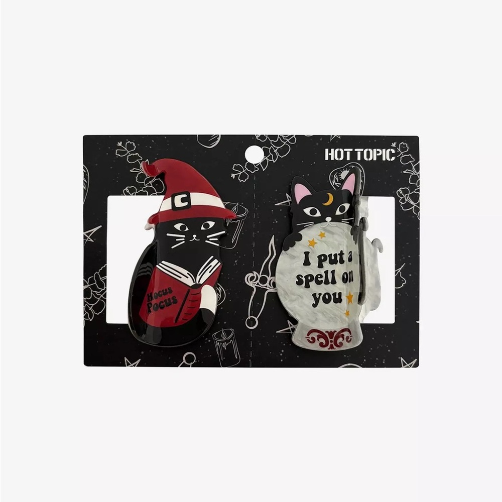 Witch Kitty Claw Hair Clip Set Hot Topic Halloween Witchy